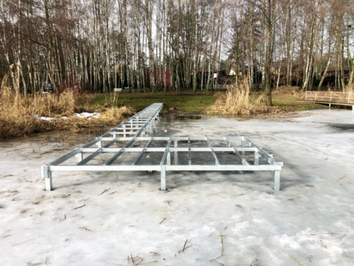 Pomost wędkarsko - rekreacyjny nad Jeziorem Margonińskim - KIM Ogrodzenia Budzyń, Chodzież, Piła, Poznań