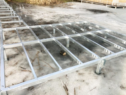 Pomost wędkarsko - rekreacyjny nad Jeziorem Margonińskim - KIM Ogrodzenia Budzyń, Chodzież, Piła, Poznań