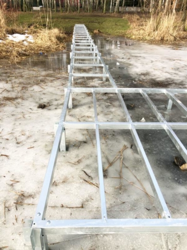 Pomost wędkarsko - rekreacyjny nad Jeziorem Margonińskim - KIM Ogrodzenia Budzyń, Chodzież, Piła, Poznań