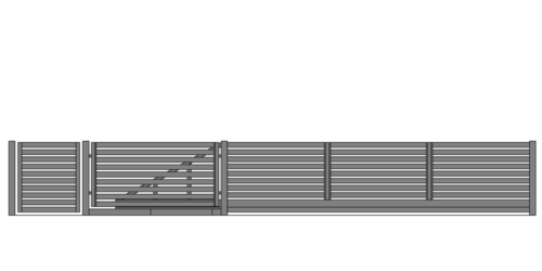 Projekt ogrodzenia stalowego.